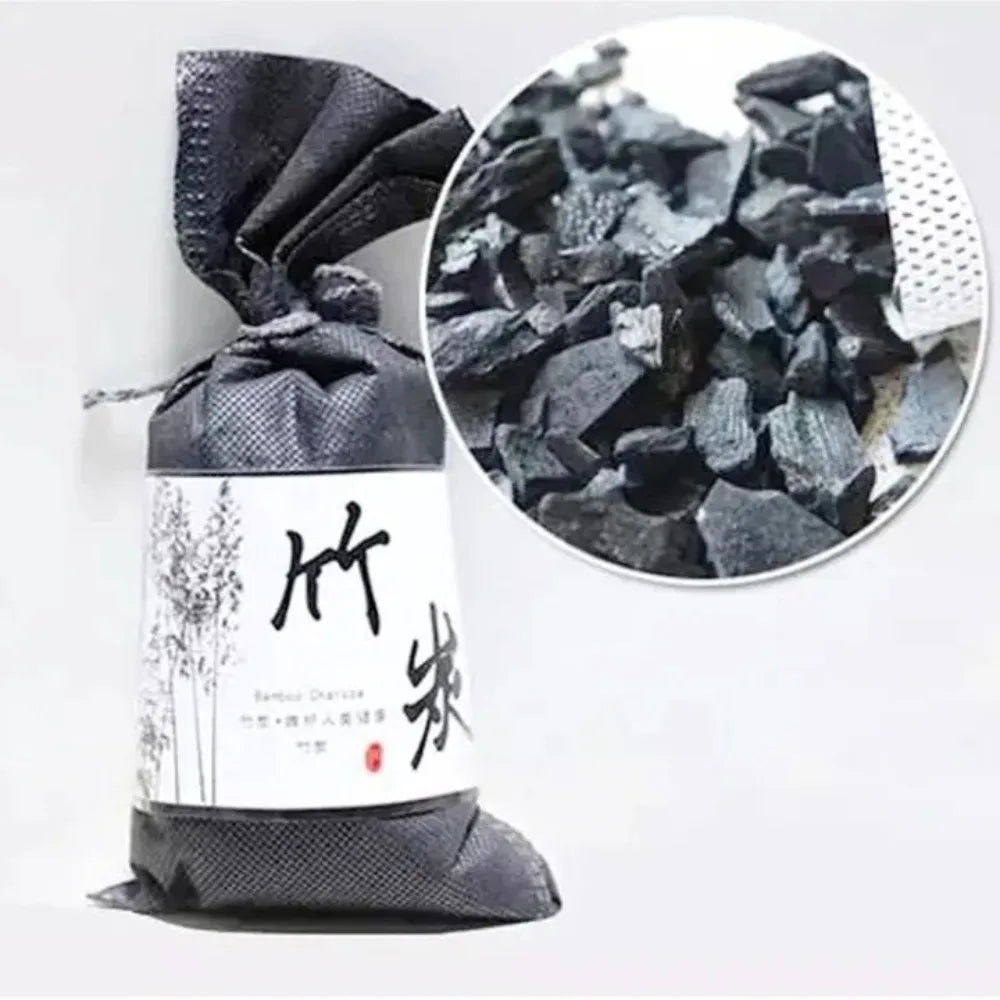 70g Bamboo Charcoal Air Purifying Bag – Natural Odor Absorber for Home, Car, and Closet