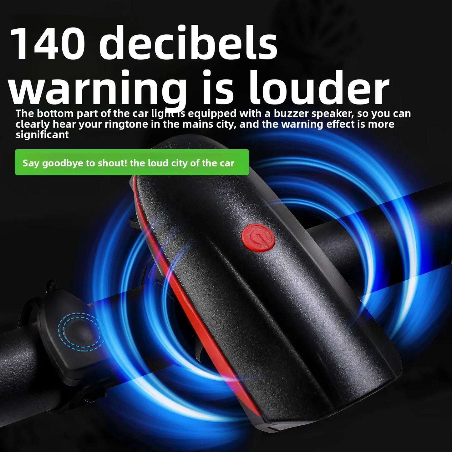 Bicycle Light Charging Night Riding Flashlight with Electric Horn Bicycle Accessories Cycling Equipment Headlights