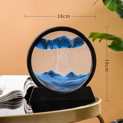 Round Quicksand Painting Living Room Hourglass Ornaments Multiscenario Practical Moving Sand Art Handicrafts Desktop Decorations