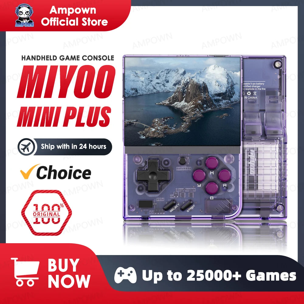 MIYOO Mini Plus Portable Retro Handheld Game Console V2 Mini+ IPS Screen Classic Video Game Console Linux System Children's Gift