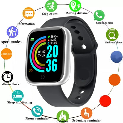 Smartwatch for Men & Women Fitness Tracker Message Call Monitor Android iOS