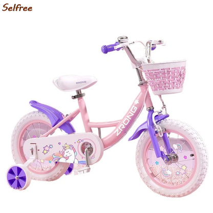 Bicicleta infantil dobrável para meninas de 3 a 6 anos, 7 a 10 anos, pedal para bebés, bicicleta de estrada para meninas, material de aço de alto carbono