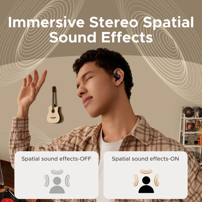 UGREEN FitBuds Open-Ear Headphones Earphones, Ear-hook TWS True-Wireless Bluetooth 6.0 Wireless Earbuds, Spatial Audio, 30H play