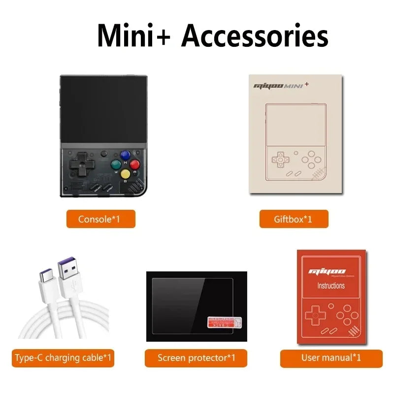 MIYOO Mini Plus Portable Retro Handheld Game Console V2 Mini+ 3.5 Inch IPS Screen Classic Video Game Console Linux System Gift
