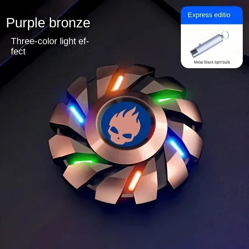 Luminous Fidget Spinner EDC Metal High-grade Stress Relief Rainbow Light Fingers Toy For Children Adult Fast Delivery Products