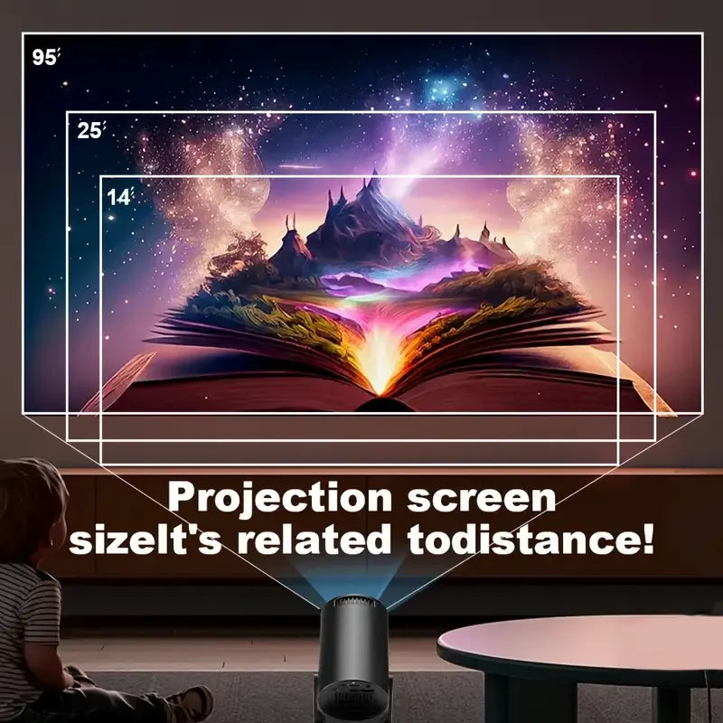M5 4K WiFi6 Projector Android 11 260 ANSI Dual WIFI USB Plug 1080P Home Cinema Outdoor portable