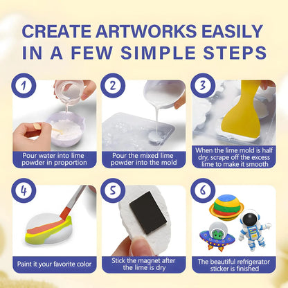 Space DIY Gypsum Kit for Kids, Hand-painted Dolls, Toddler Coloring Toys, Hands-on Brain Art, Creative Educational Painting Gift