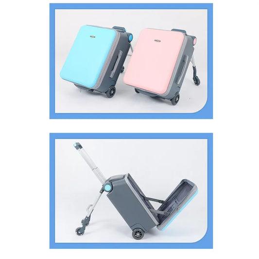 Kids Stroller Travel Suitcase Riding and Sitting Multi-function Waterproof and Wear Resistant Trunk Suitcase Luggage