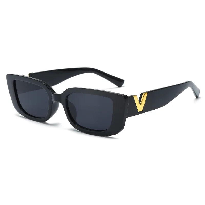 Small V-Shaped Sunglasses Women Square Designer UV400 Fashion Outdoor Eyewear