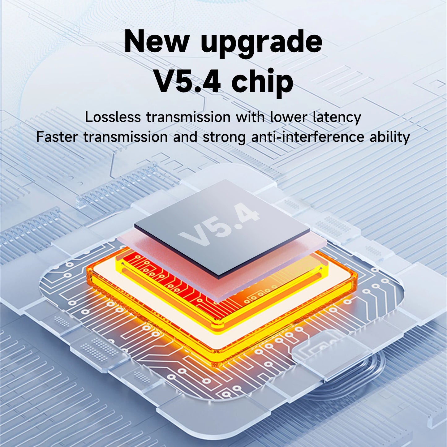 2025 New M48pro Bluetooth Headset Binaural Mirror Digital Display Slipcover Design Ultra Long Life Music Headset