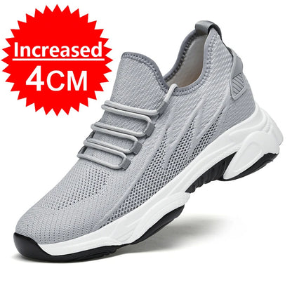 Sneakers Men Elevator Shoes Height Increase Shoes For Men Casual Insole 10cm 8cm 6cm Optional Heels Moccasins Taller Male Sports