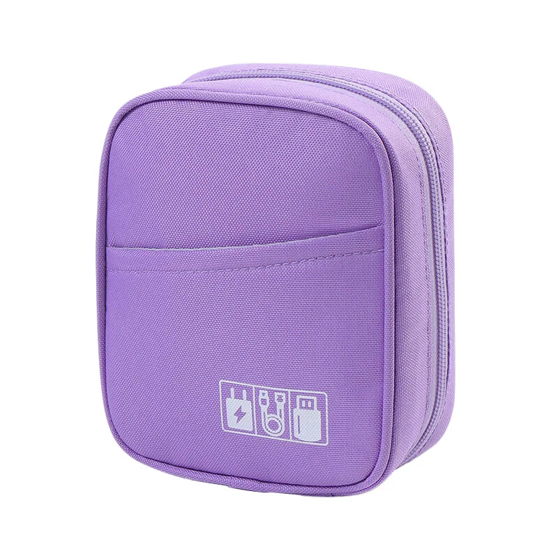 New Travel Data Cable Organizer Bag Waterproof USB Power Bank Earphone Storage Case Portable Digital Accessories Storage Bag ﻿