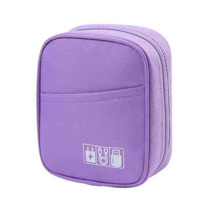 New Travel Data Cable Organizer Bag Waterproof USB Power Bank Earphone Storage Case Portable Digital Accessories Storage Bag ﻿
