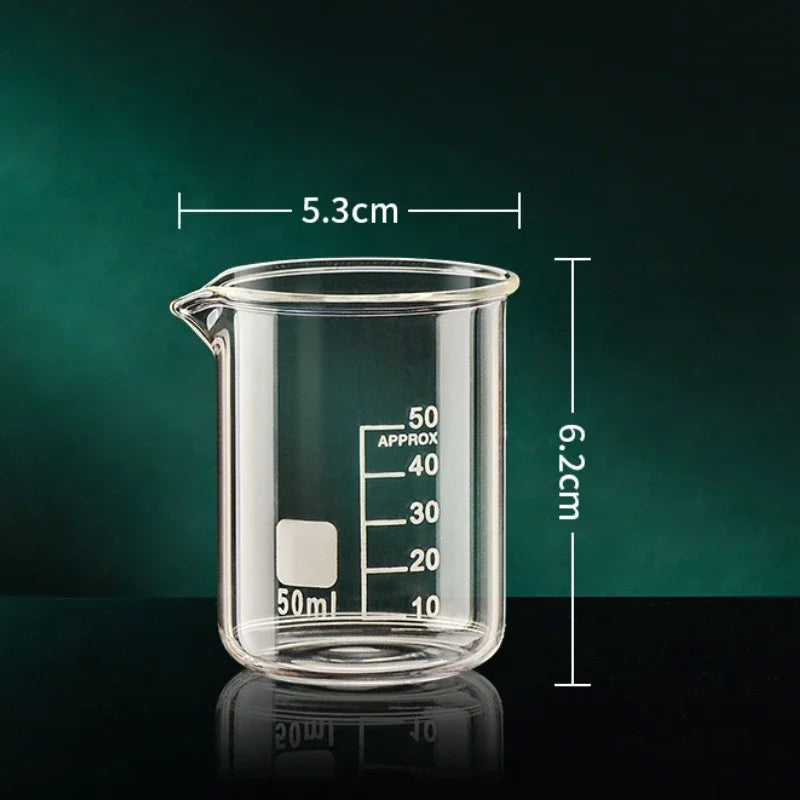 Glass Measuring Cup High Borosilicate Clear Scale Cup Heat-resisting Laboratory Beaker Kitchen Baking 50/100/150/250/500/1000ml