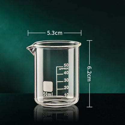 Glass Measuring Cup High Borosilicate Clear Scale Cup Heat-resisting Laboratory Beaker Kitchen Baking 50/100/150/250/500/1000ml