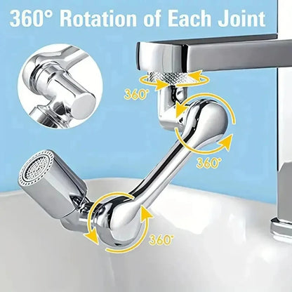 1080° Water Tap Nozzle Rotatable Extension Faucet Sprayer Head Universal Bathroom Tap Extend Adapter Aerator 2 Spray Modes