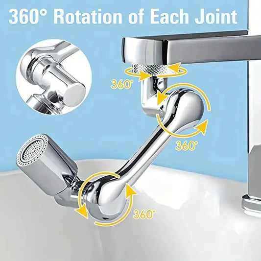 1080° Water Tap Nozzle Rotatable Extension Faucet Sprayer Head Universal Bathroom Tap Extend Adapter Aerator 2 Spray Modes