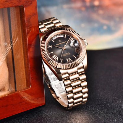 PAGANI DESIGN 2025 Rose Gold DD40 Men's Automatic NH36A Mechanical Watch