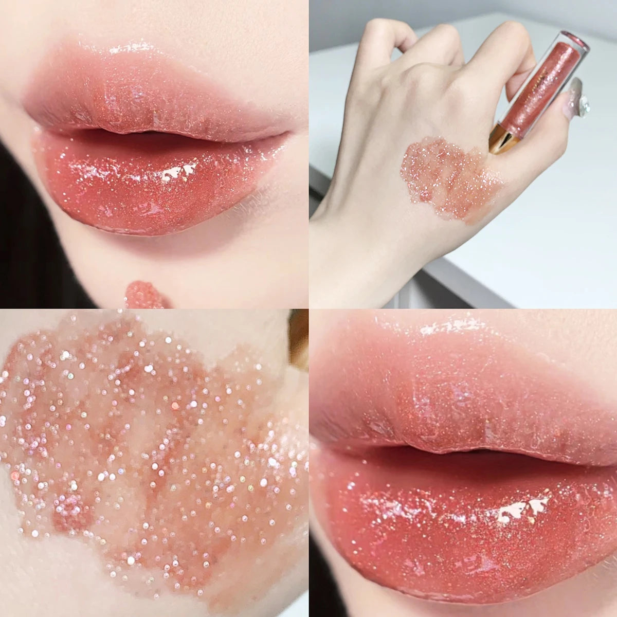 Hydrating Plump & Sparkling Lip Gloss – Water-Glossy Mirror Lip Glaze for Luscious Lips