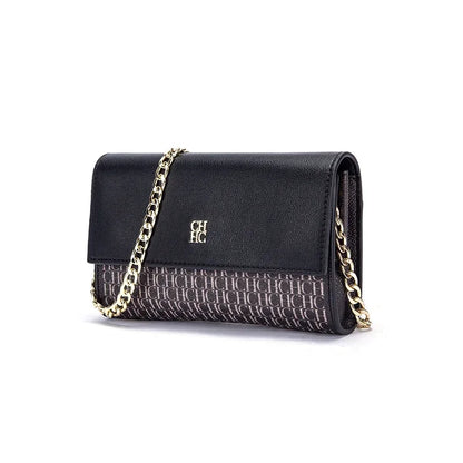 CH Exquisite Women’s Crossbody Bag – Light Luxury Color Block Chain Shoulder Bag with Letter Design
