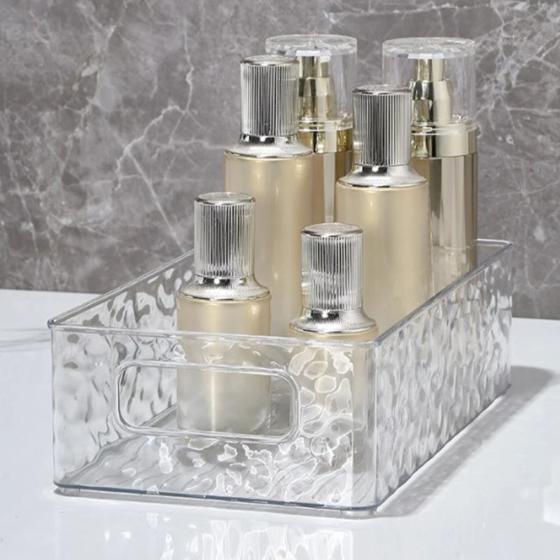 Crystal Clear Luxury Makeup Organizer – Premium Cosmetic & Skincare Storage Box