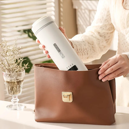 Compact Travel Kettle 550ml 300W Fast Boiling 4 Precise Temperature Settings 316 Stainless Steel Interior Portable Hot Water Cup