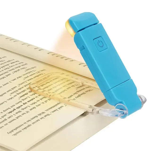 LED USB Rechargeable Book Light – Eye Protection, Adjustable Brightness, Portable Clip-On Reading Lamp