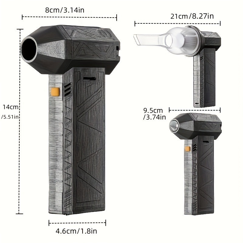 Mini ventilador a jato de alta velocidade – Turbo Air Duster de 130.000 RPM e soprador portátil multifunções