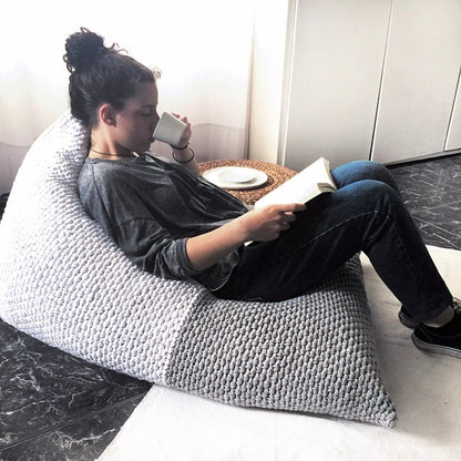 Adult Knitted Bean Bag Chair | Custom Colors