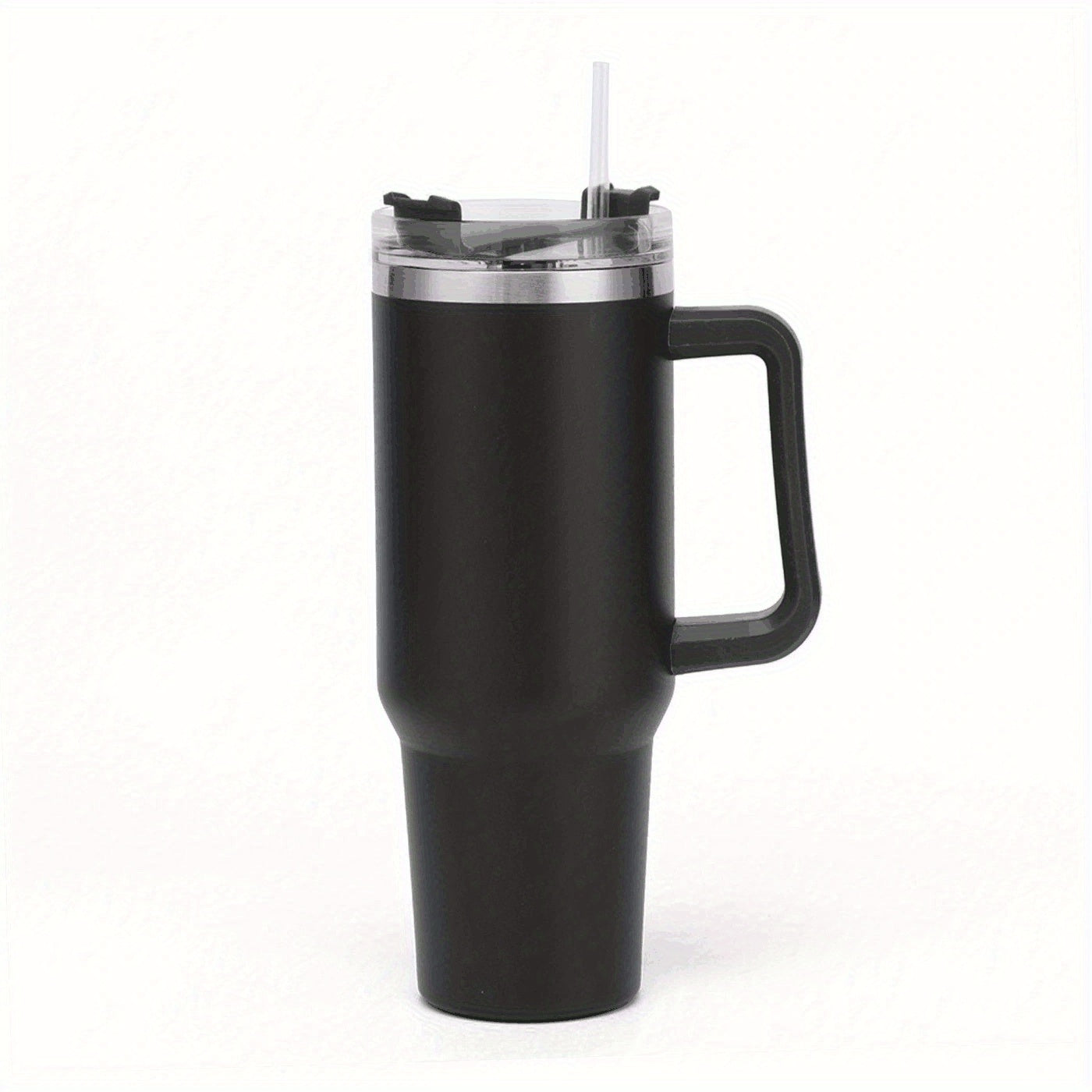 1pc Vacuum-Insulated Stainless Steel Tumbler with Straw - Thermocooler Technology & Handle - Perfect for Hot/Cold Beverages - Durable Double-Wall Insulated Water Cup for All-Day Temperature Retention