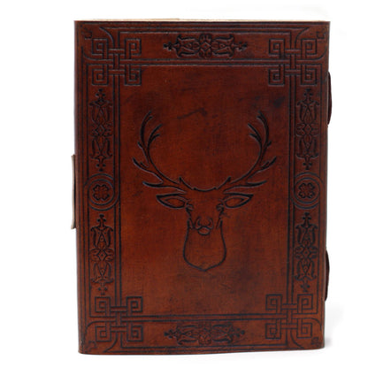 Leather Stag Notebook  (20x15 cm)
