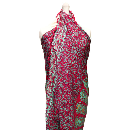 Teal Purple Mandela Sarong