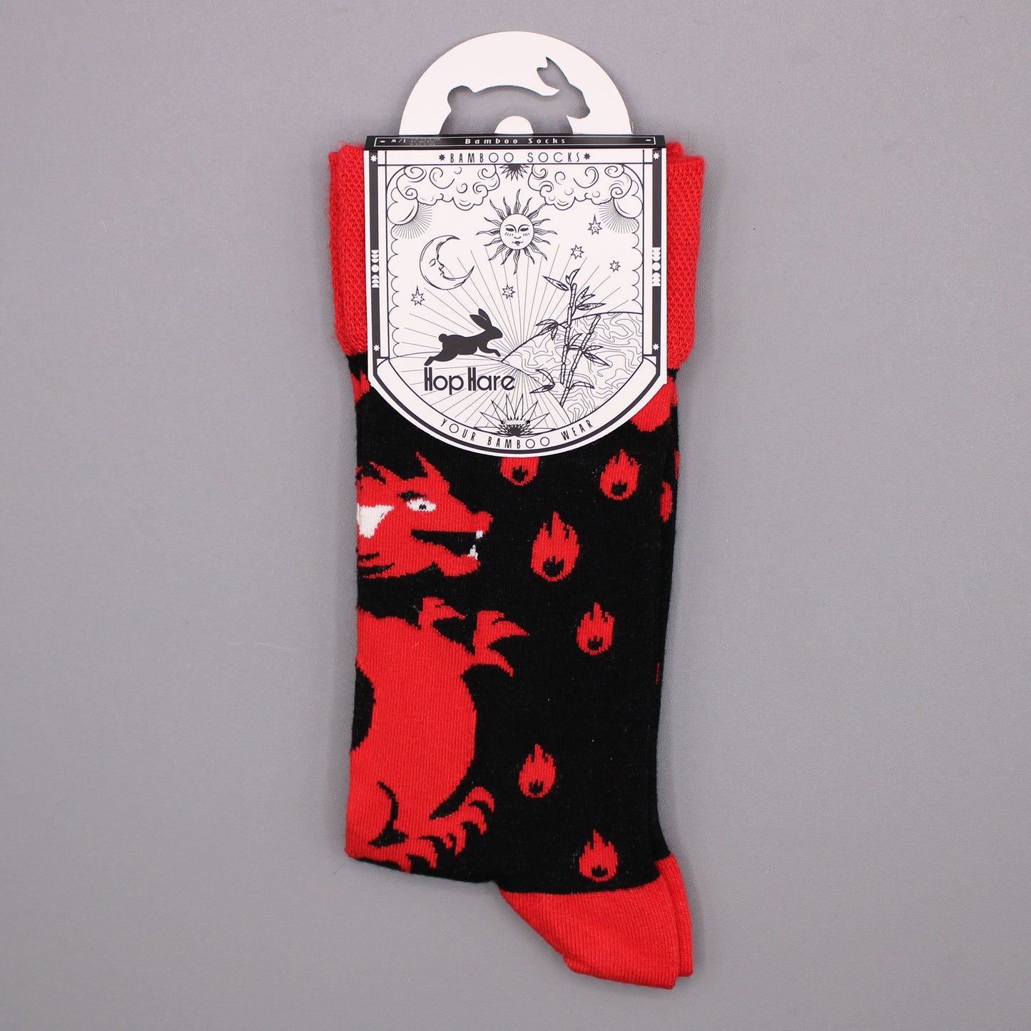 Hop Hare Bamboo Socks (41-46) - Red Dragons