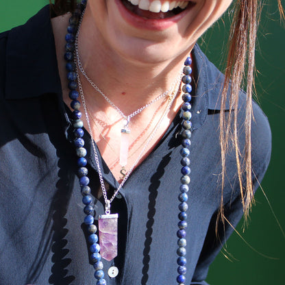 Gemstone Classic Point Pendant - Rose Quartz