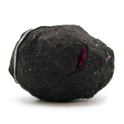 Coloured Calsite Geodes - Black Rock - Dark Red