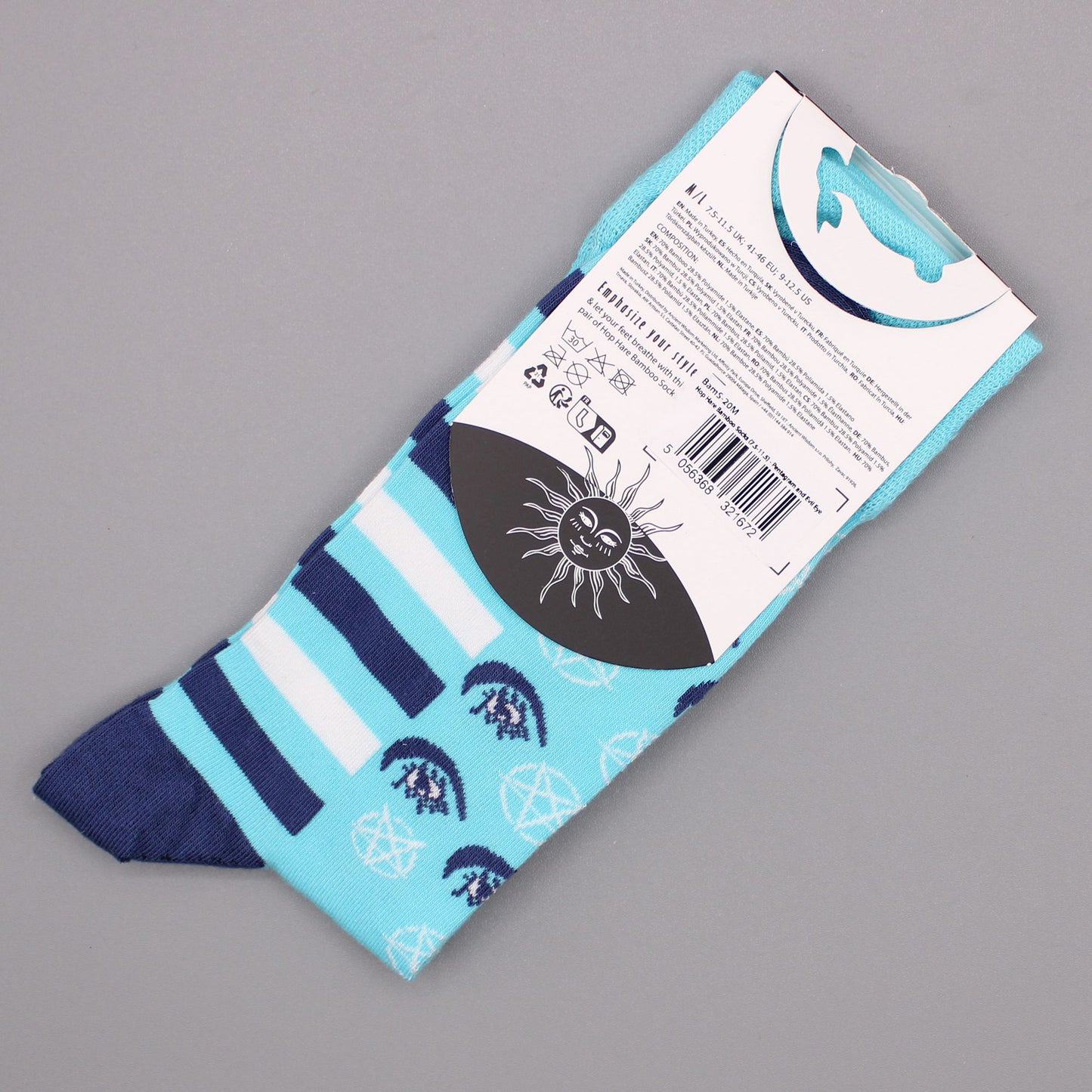 Hop Hare Bamboo Socks (36-40) - Pentagram and Evil Eye