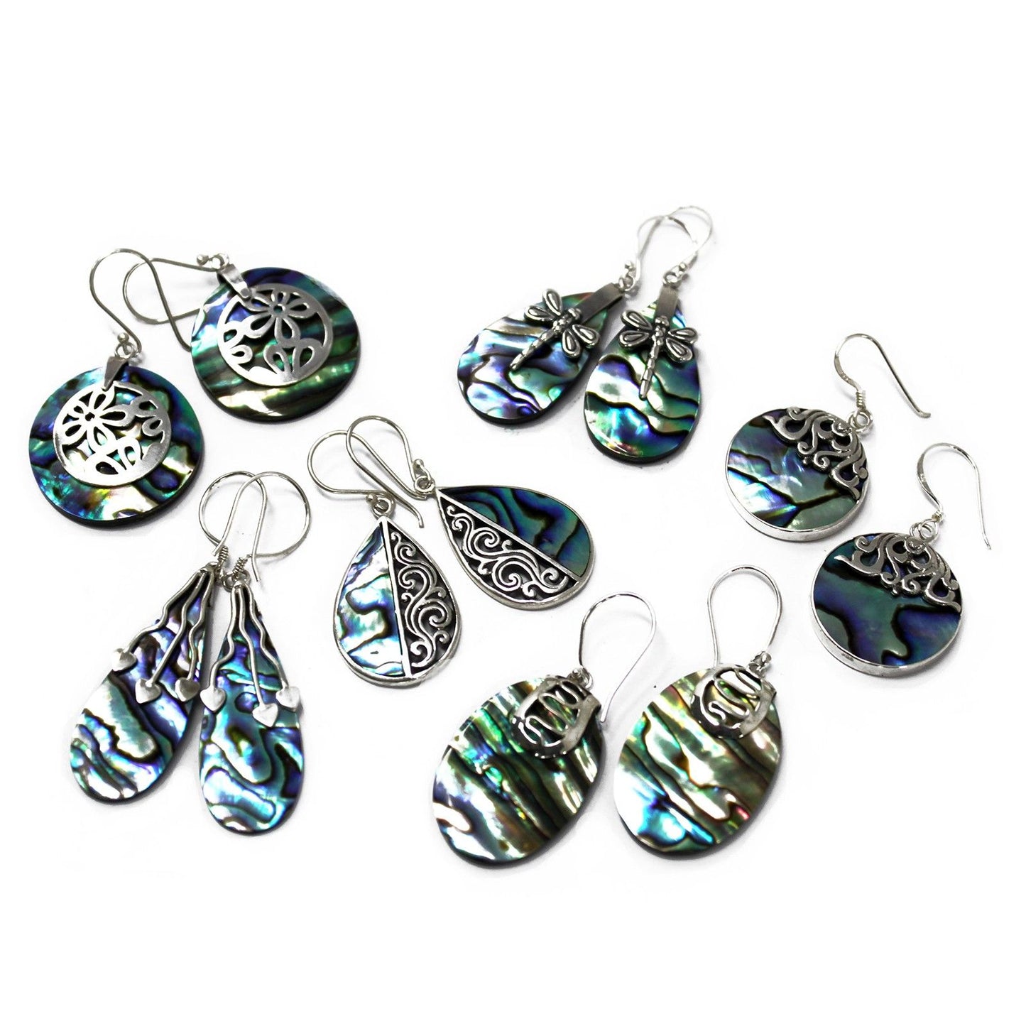 Shell & Silver Earrings - Flip-flops- Abalone