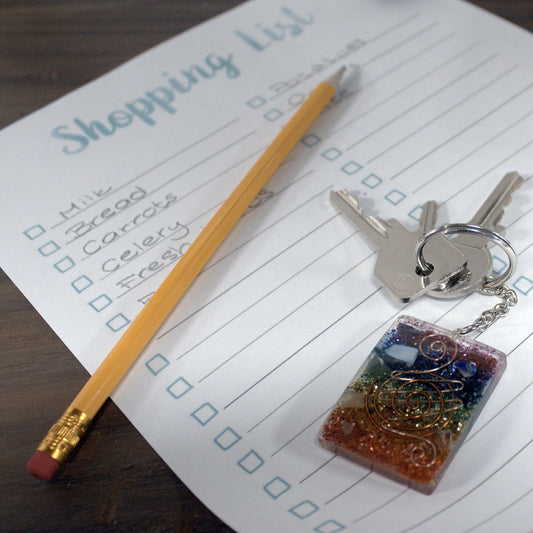 Orgonite Power Keyring - Octagon Flower of Life