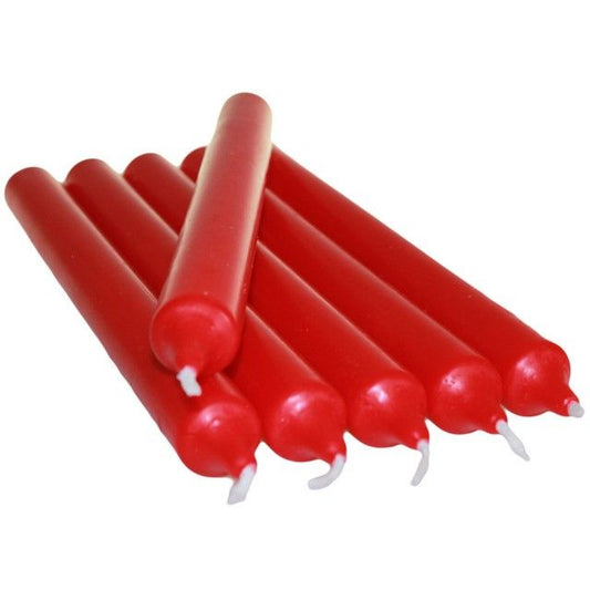 Red Dinner Candles Bulk (100)