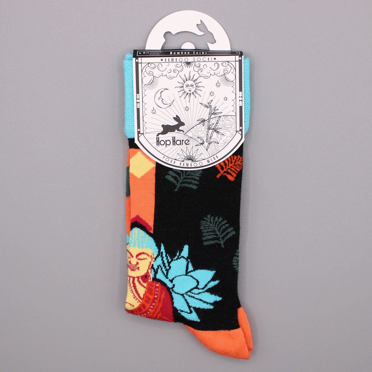 Hop Hare Bamboo Socks (41-46) - Blue Buddha & Lotus 