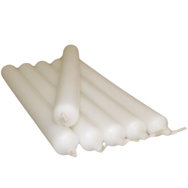 White Dinner Candles Bulk (100)
