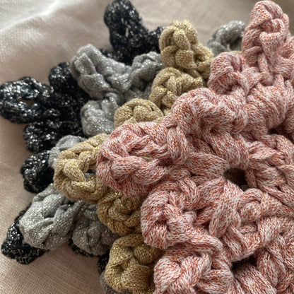 Black Sparkly Snowflake Christmas Ornament Set