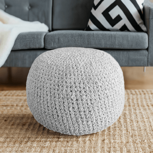 Boucle Knitted Pouffes | More Colors