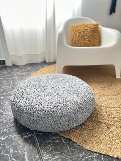 Bouclé Ottoman Pouf Cover