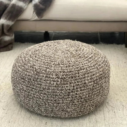 Boucle Ottoman Slipcovers | Round Pouffe Stool Cover