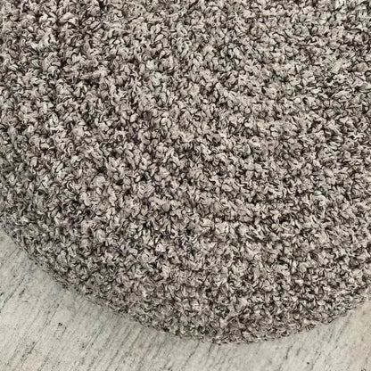Boucle Ottoman Slipcovers | Round Pouffe Stool Cover