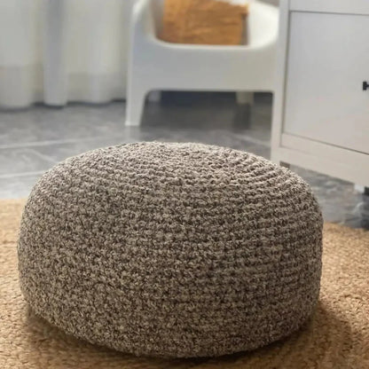 Boucle Ottoman Slipcovers | Round Pouffe Stool Cover