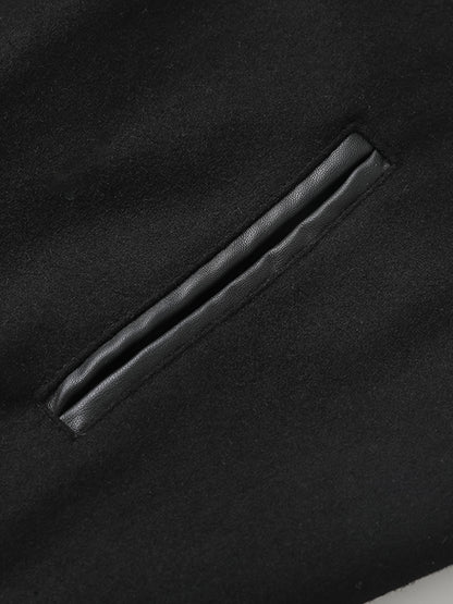 Retro Embroidered Varsity Baseball Jacket – Thick Vintage Style Coat for Men