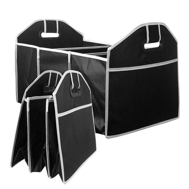 Foldable Car Trunk Organizer – Collapsible Black Storage Box for Vehicles