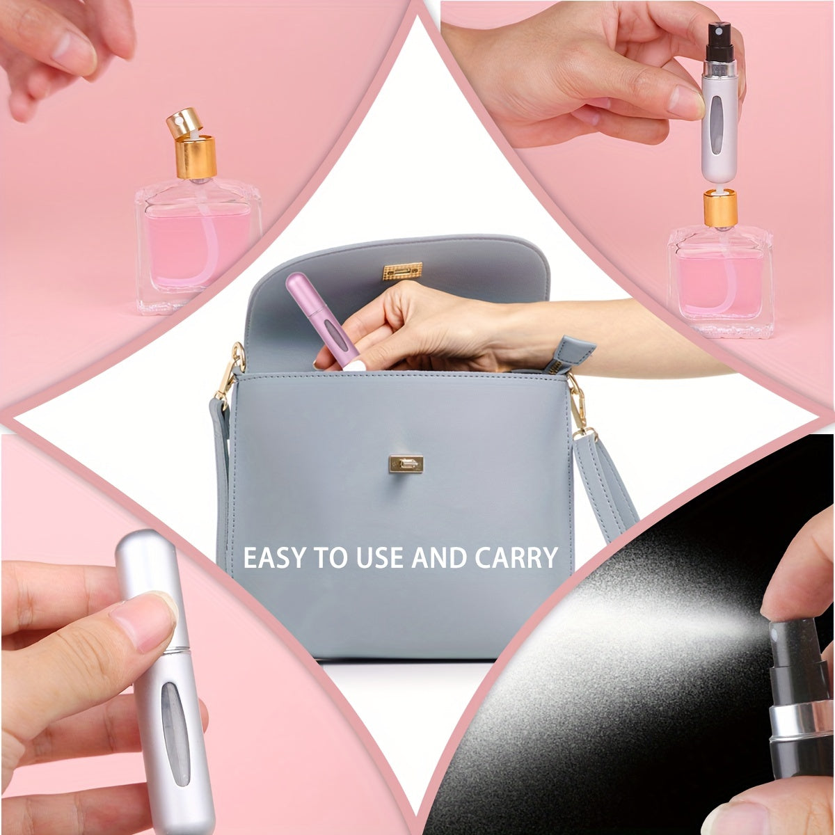 Portable Mini Perfume Atomizer – 5ml Refillable Travel Spray Bottle